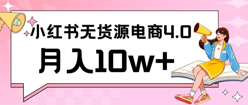 小红书新电商实战，无货源实操从0到1月入10W+联合抖音放大收益【揭秘】-小刘生财